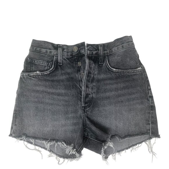 Agolde Dee High Rise Jean Denim Cut Off Shorts Size 25 In Moxy Wash Distressed - Picture 8 of 15